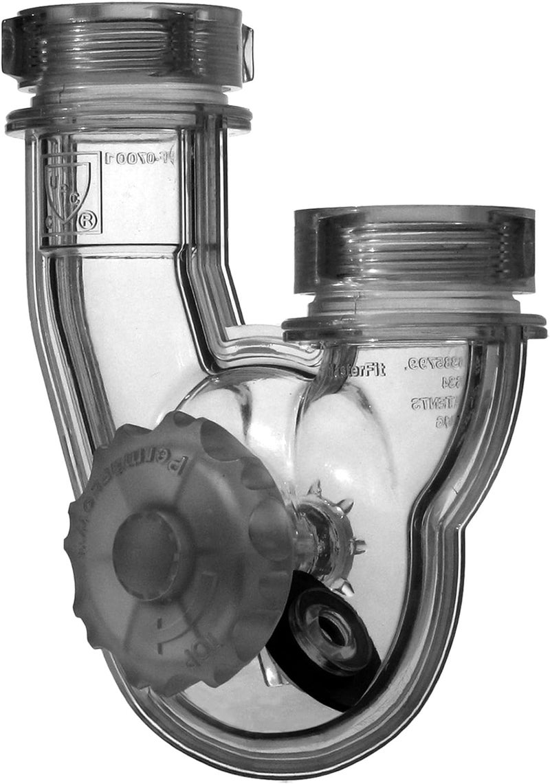 PermaFLOW PF WaterWorks PT5021 Never Clog Universal Transparent ABS P-Trap for Kitchen and Bath - Fits 1-1/2-Inch or 1-1/4-Inch - Image 1